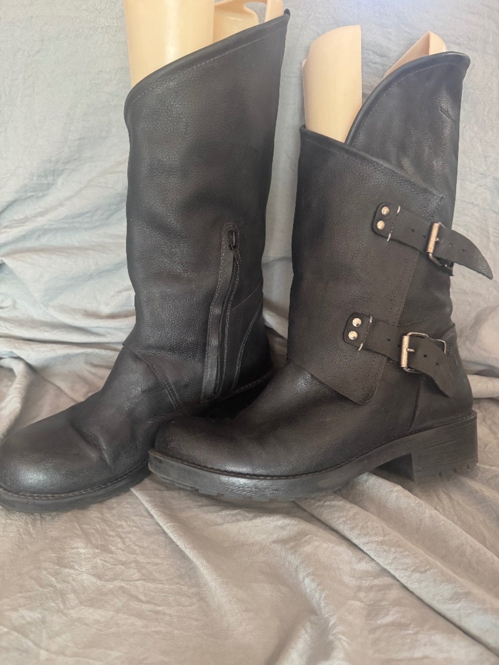 Coolway black leather moto boots Sz 11 / 42